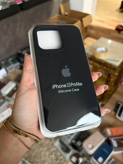 Funda Silicona iPhone 15 Pro Max - Negro