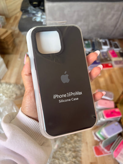 Funda Silicona iPhone 16 Pro Max - Negro