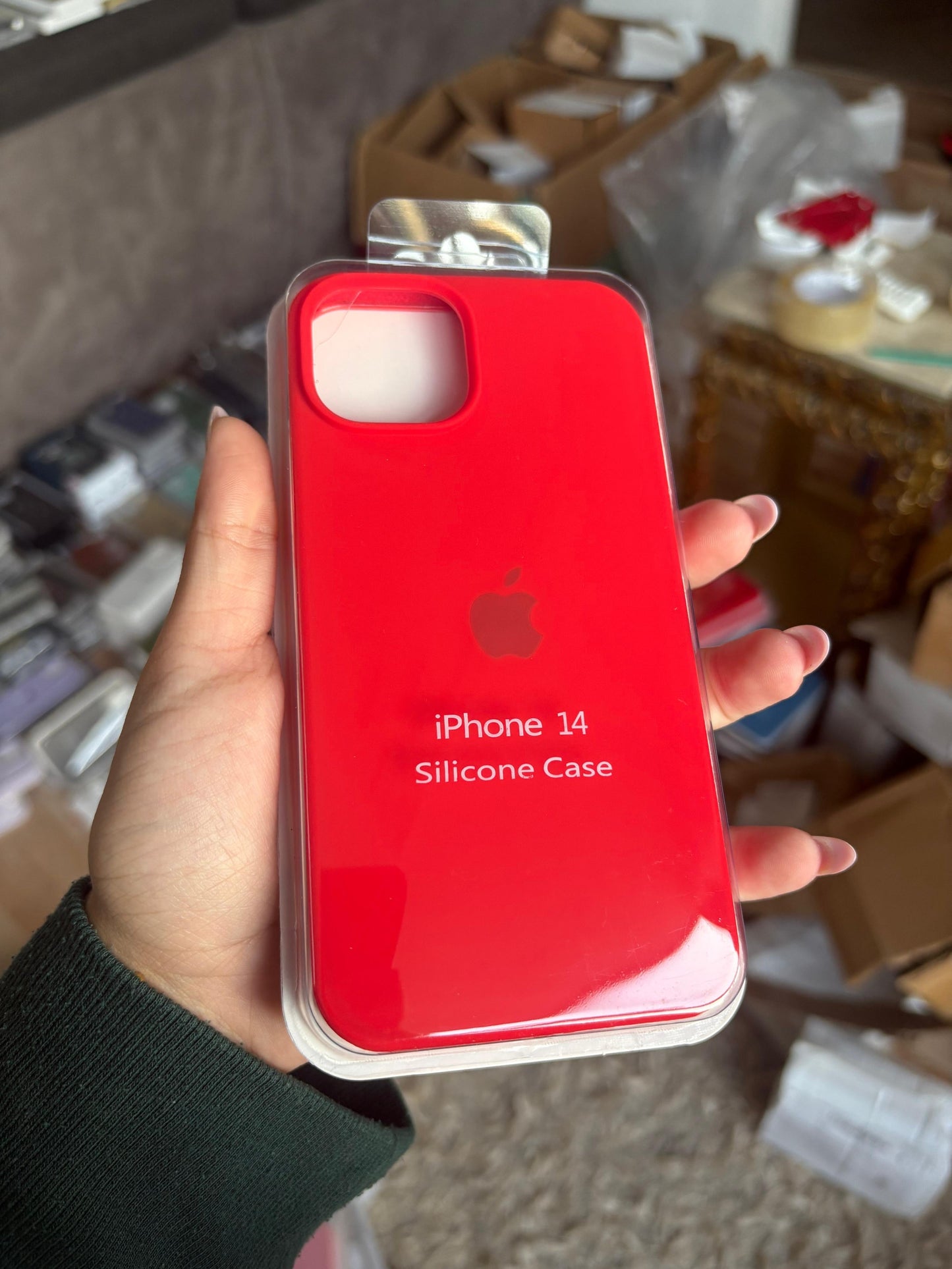 Funda Silicona iPhone 13/14 - Rojo