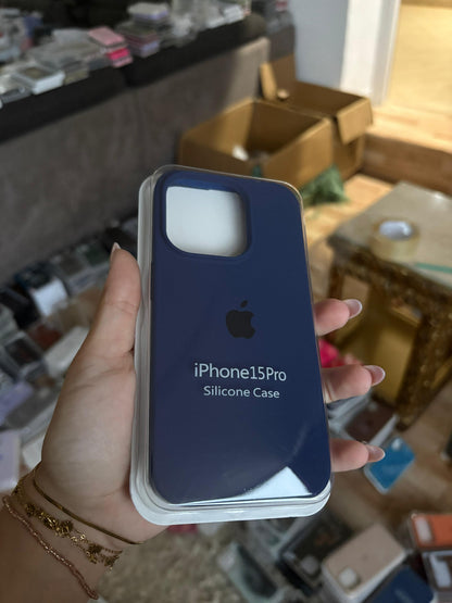 Funda Silicona iPhone 15 Pro - Azul