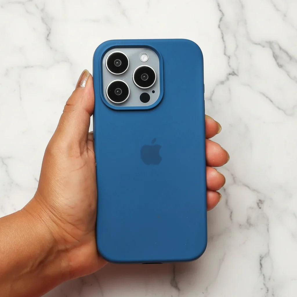Funda Silicona iPhone 15 Pro Max - Azul