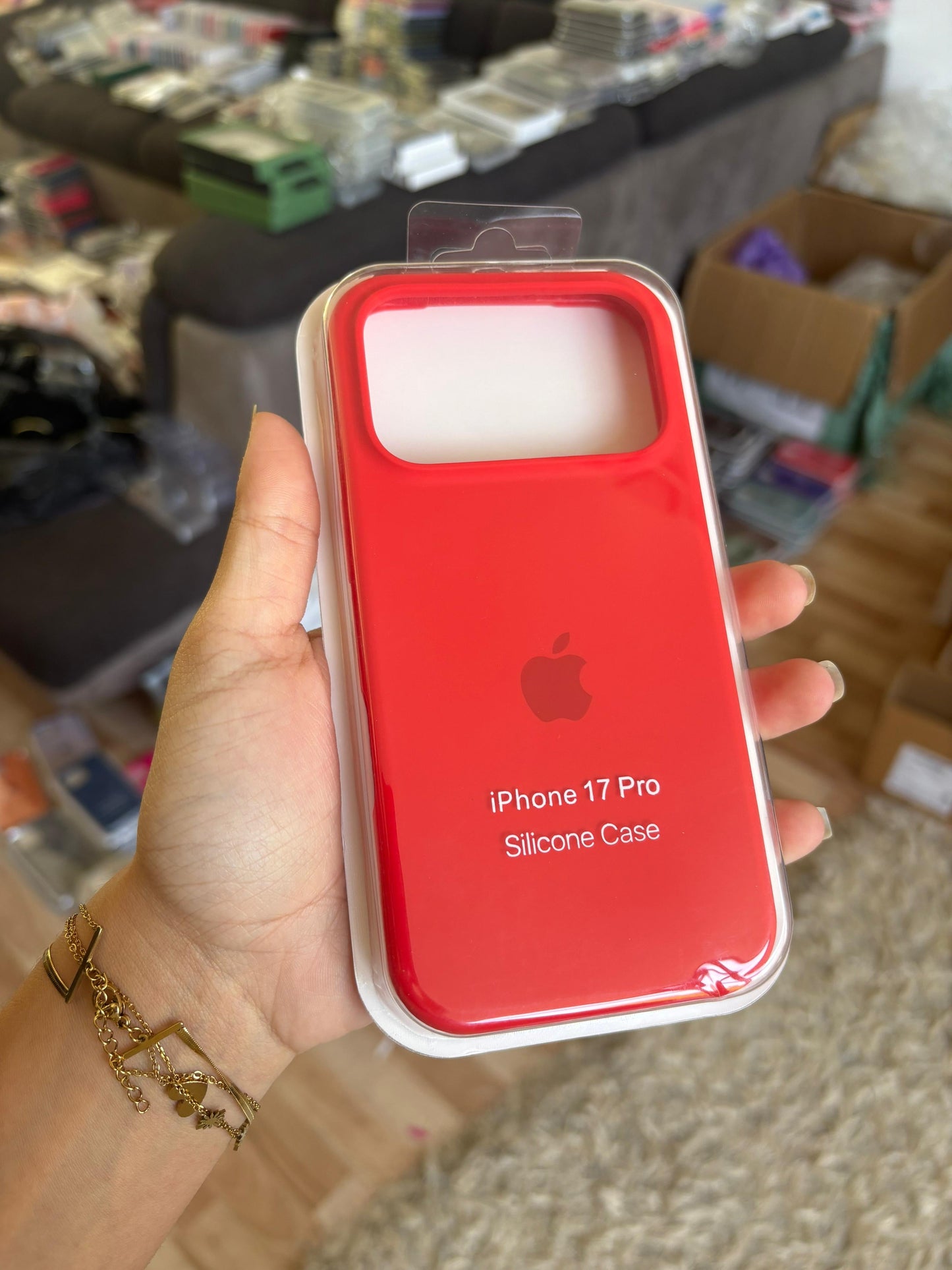 Funda Silicona iPhone 17 PRO - Rojo