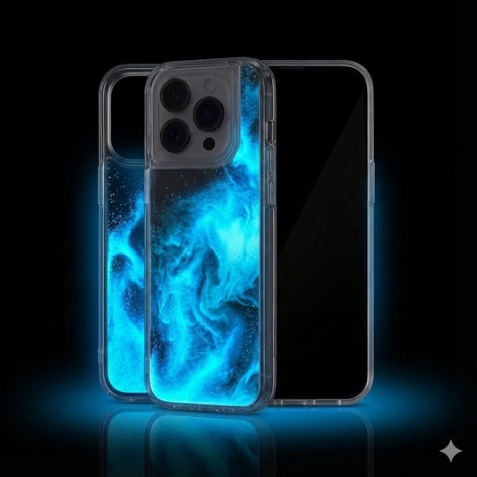 Housse protection iPhone phosphorescente - Bords sureleves camera ecran